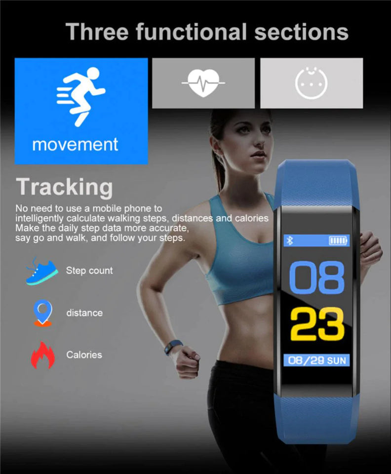 Fitness Smart Watch Activity Tracker Heart Rate For Women Men Oxygen BP Monitor |