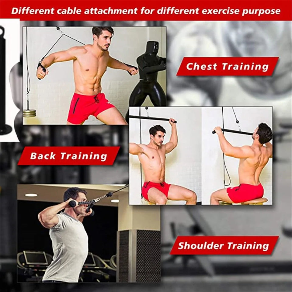 Fitness Diy Pulley Cable Gym Workout Equipment | Health & Beauty,Wellness