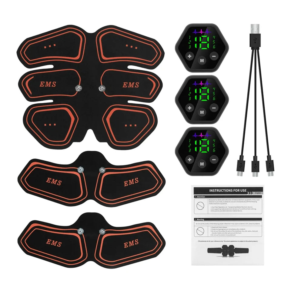 EMS Abdominal & Hip Trainer Toner: USB Fitness Gear for Home Gym |