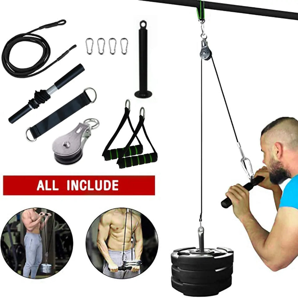 Fitness Diy Pulley Cable Gym Workout Equipment | Health & Beauty,Wellness