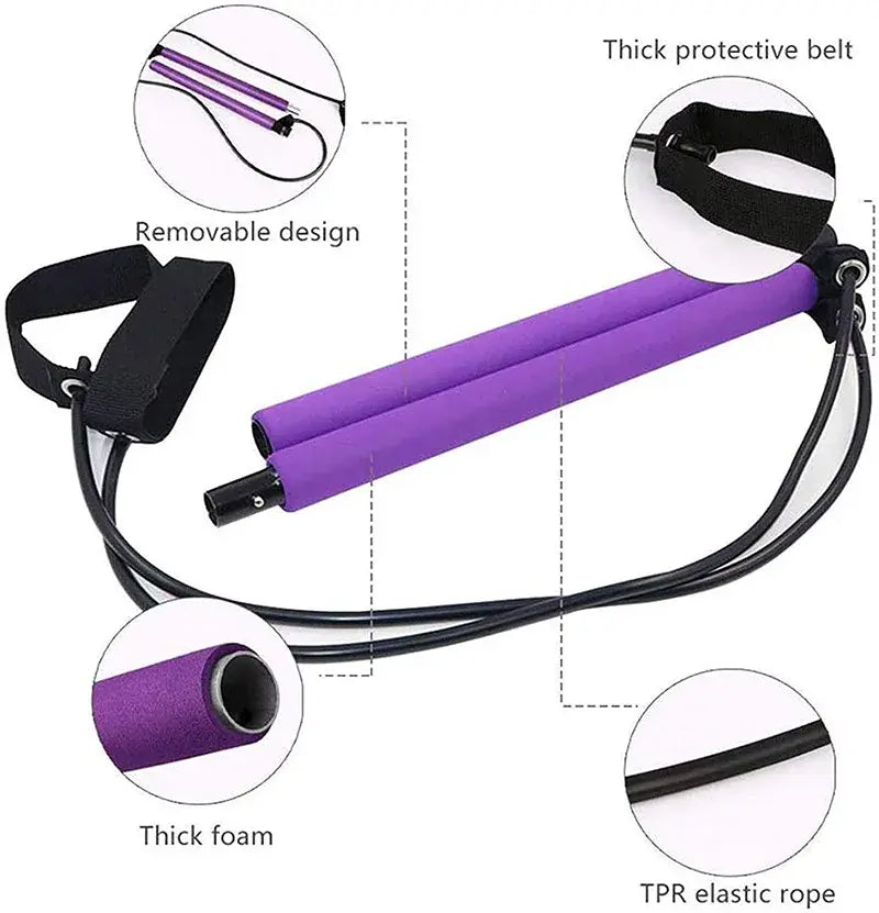 Portable Fitness Yoga Pilates Resistance Bar |