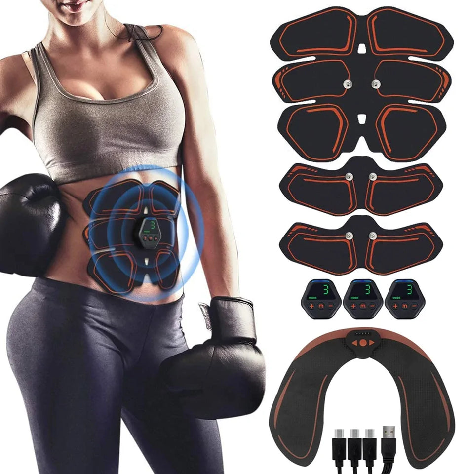 EMS Abdominal & Hip Trainer Toner: USB Fitness Gear for Home Gym |