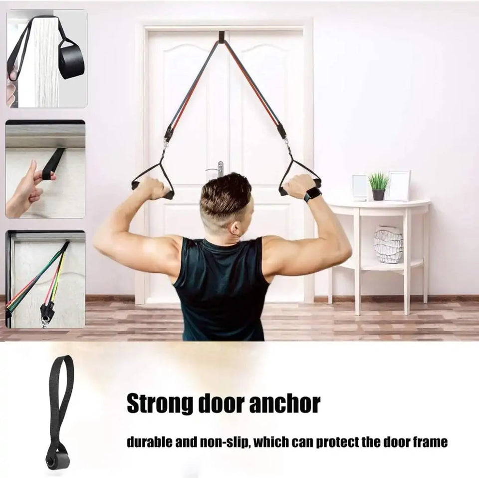 16PCS Resistance Band Set: Home Gym Fitness Training |