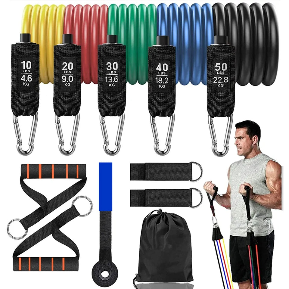 16PCS Resistance Band Set: Home Gym Fitness Training |