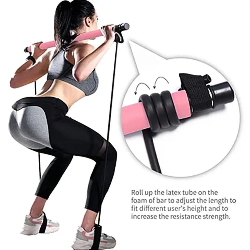 Portable Pilates Bar and Resistance Band |