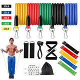 16PCS Resistance Band Set: Home Gym Fitness Training |